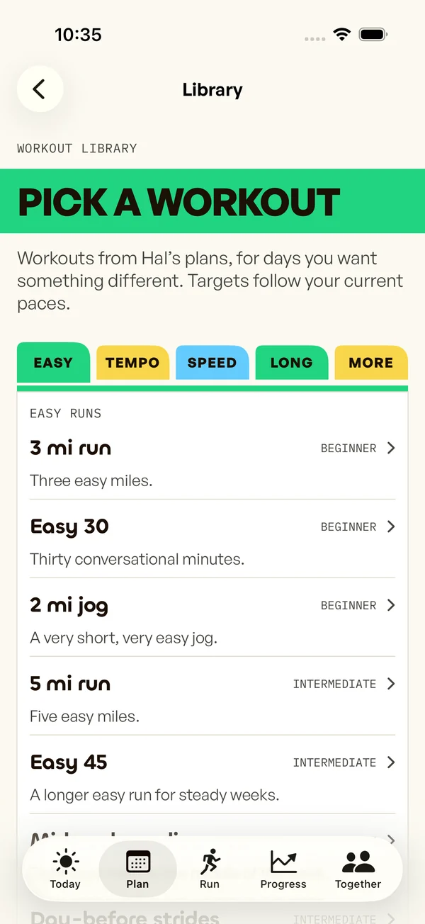 Workout library