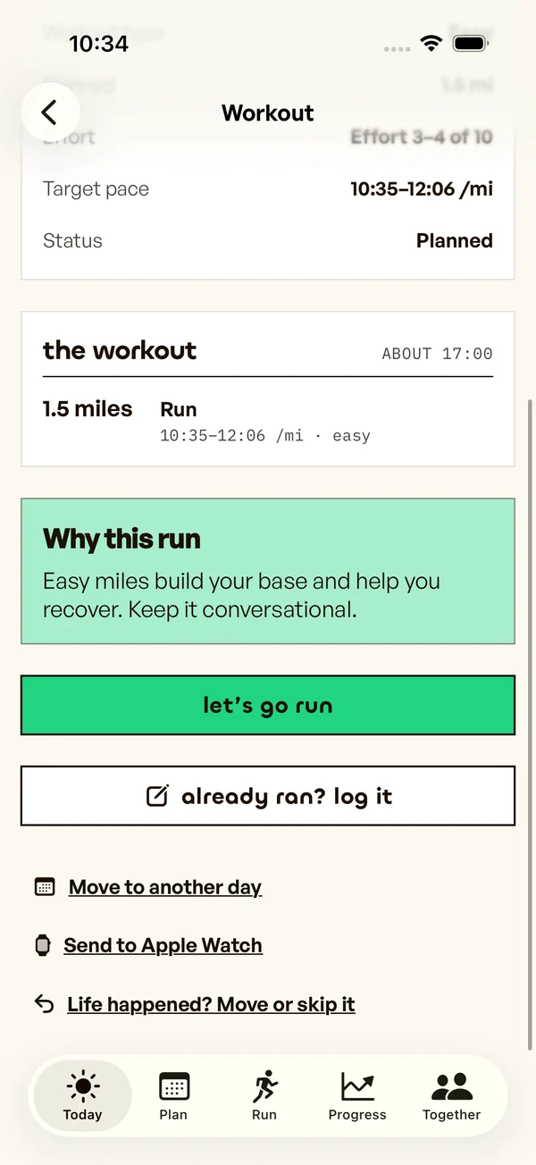 Workout steps